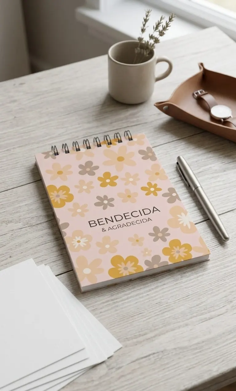 Cuaderno anillado arriba