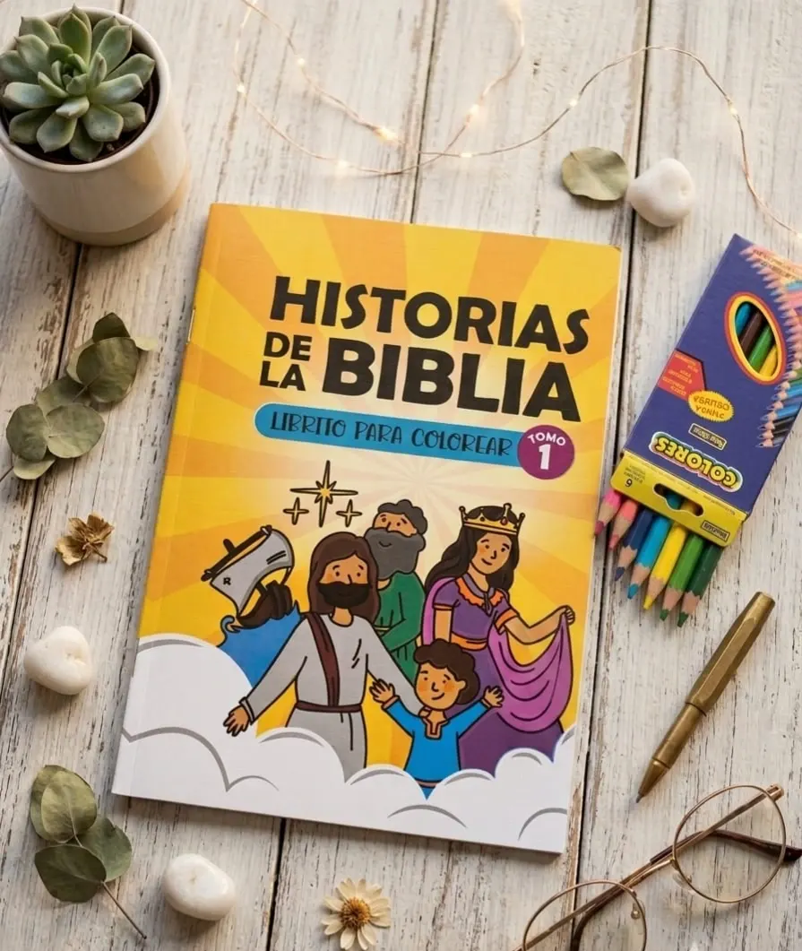 Kit cuaderno para colorear + 6 lapices